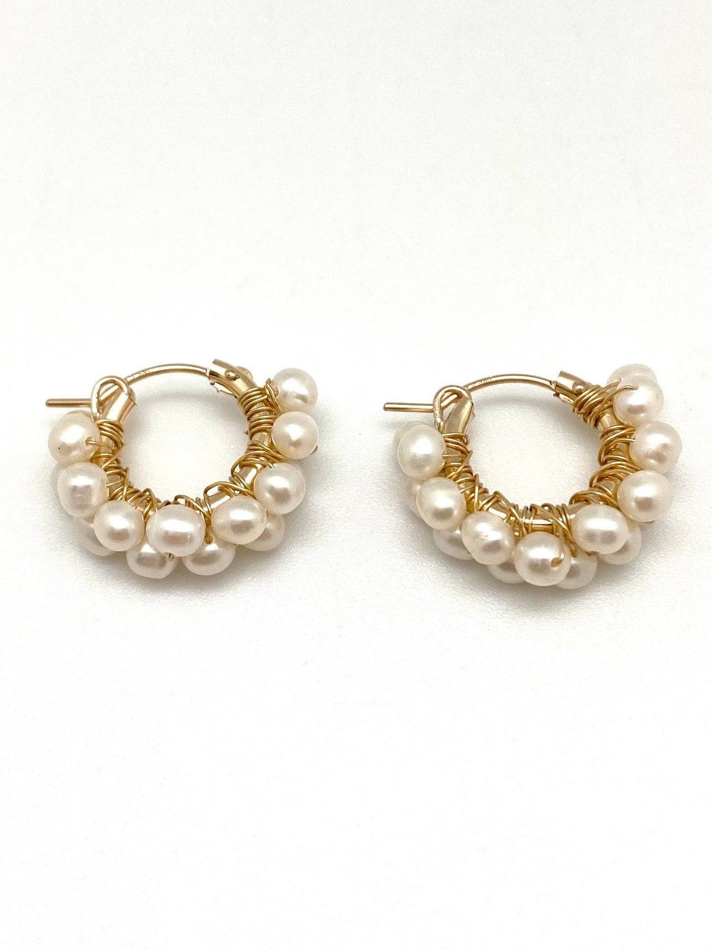 Diddi beaded hoop - pearl