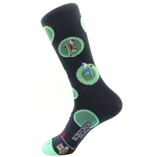 "Putting About" - Golf Themed Fine Men's Socks