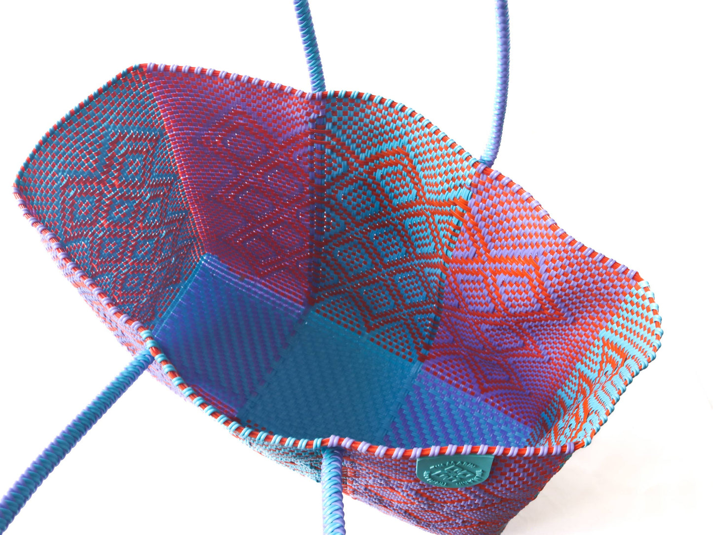 Sunset Woven Plastic Beach Super Tote