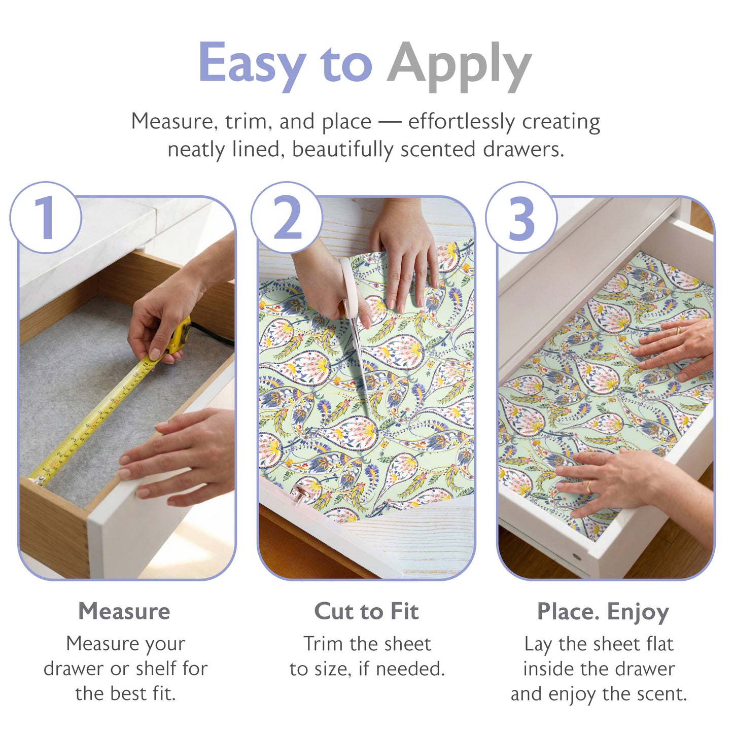 Scented Drawer Liners - Botanical Dreams (6 Sheets)