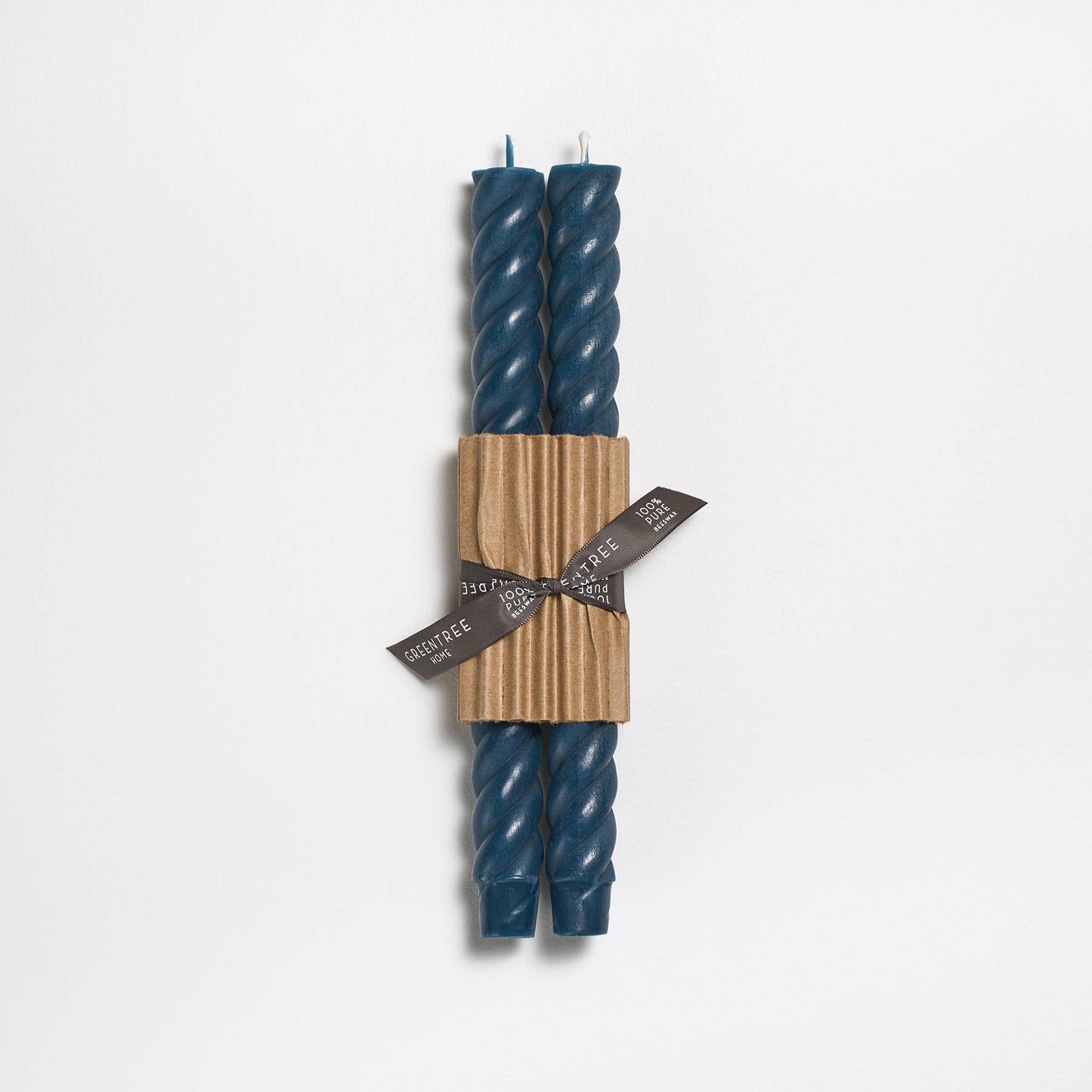 10" Rope Taper Candles: Blue slate