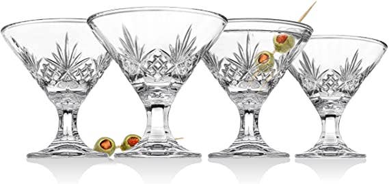 Set of Four Dublin 5oz Martini Glass: Non Leaded Crystal