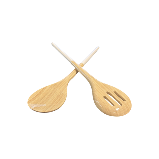 Refined Bamboo Server Set: White