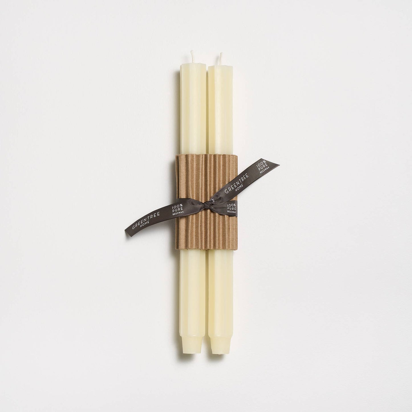 12" Fluted Church Tapers: Spring green