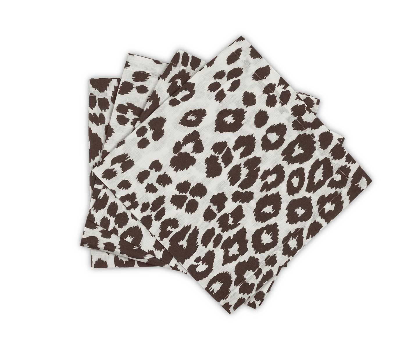 Iconic Leopard Napkin Set of 4 Cinder