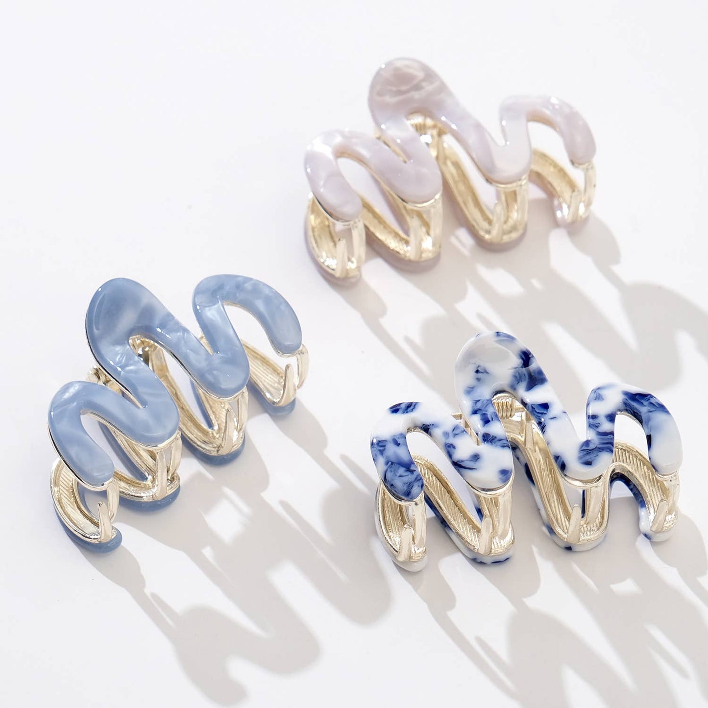 Willow Mini Coastal Metal Squiggle Claw Clip - Mini: Assorted