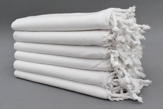 Elegant Turkish Hand Towel, Versatile White Hand Towel