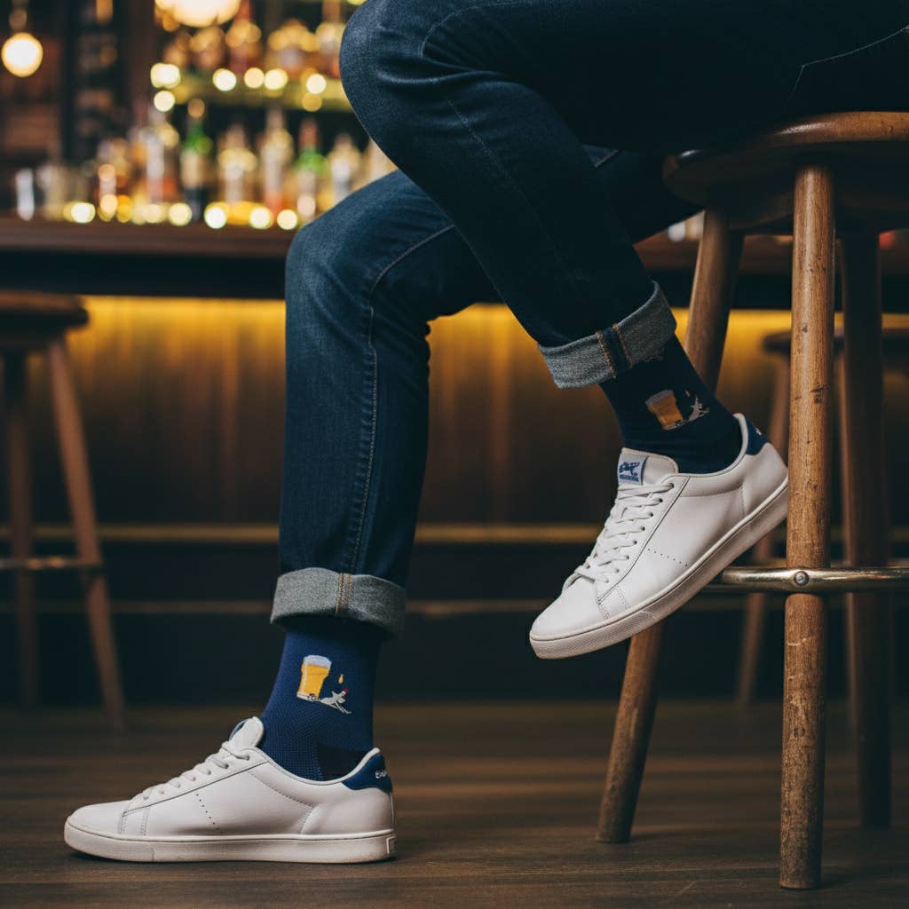 "Happy Hour" - Beer Themed Fine Men's Socks