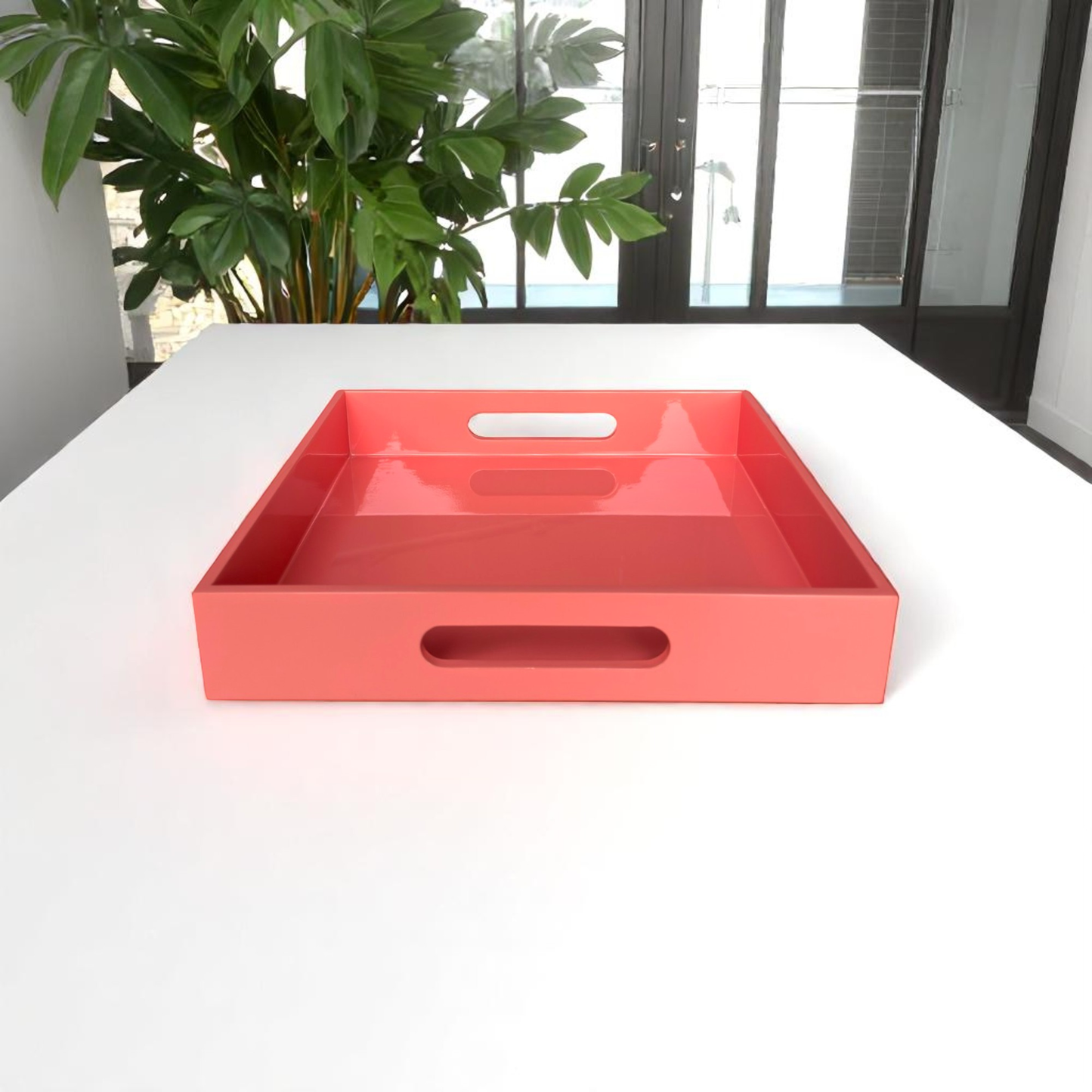 Square Serving Tray - Medium: Orange
