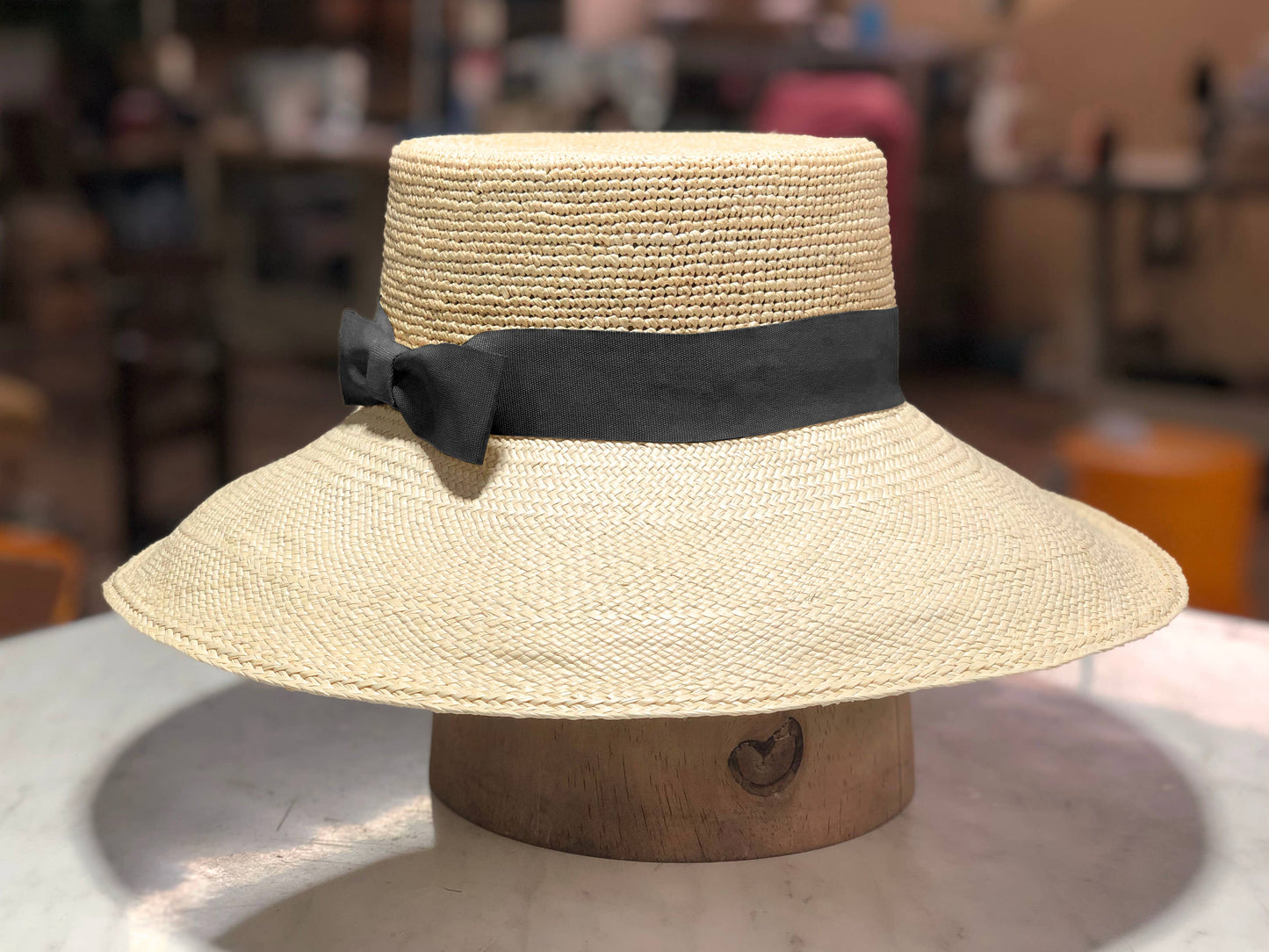 Manabi Summer Bucket Hat- Mixed Crochet Style Panama Hat: One size fits most women