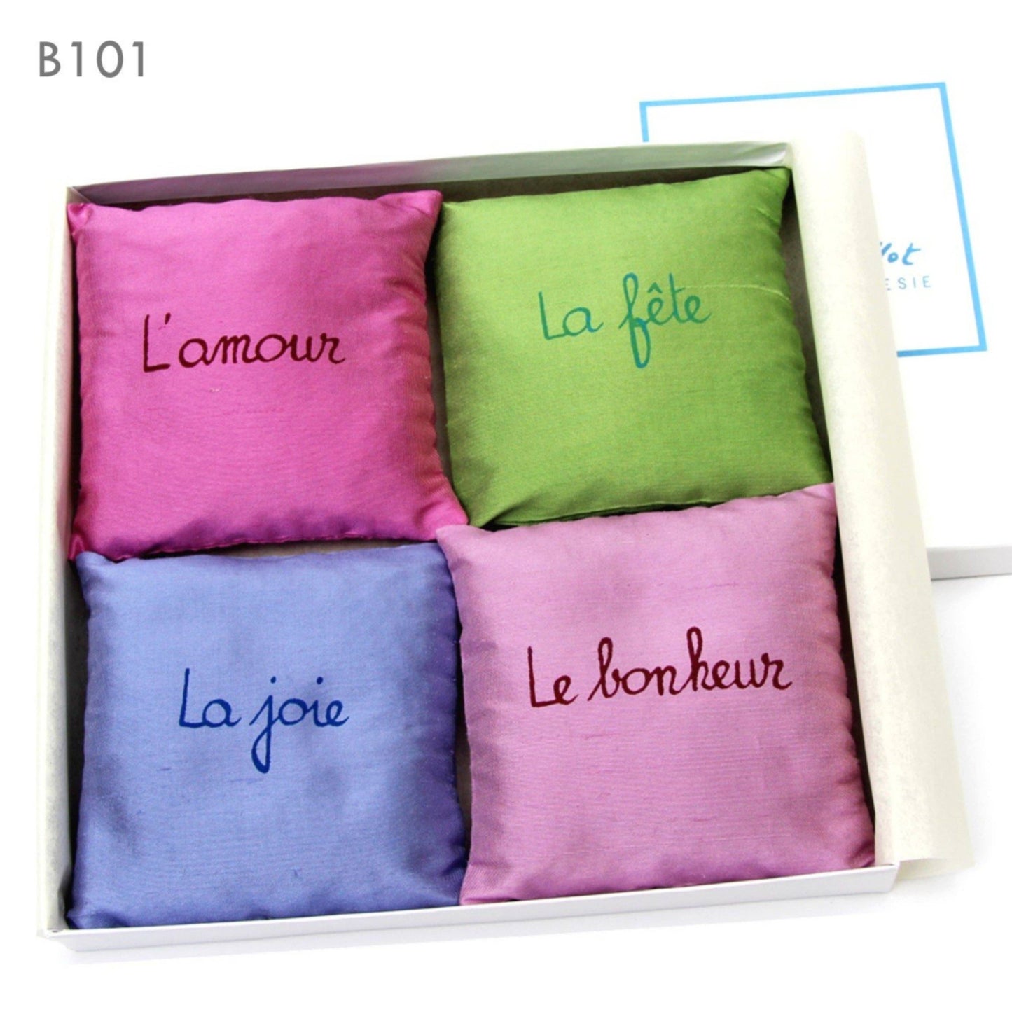 4 silk lavender sachets - 5 color sets - Mothers' Day gift: B45