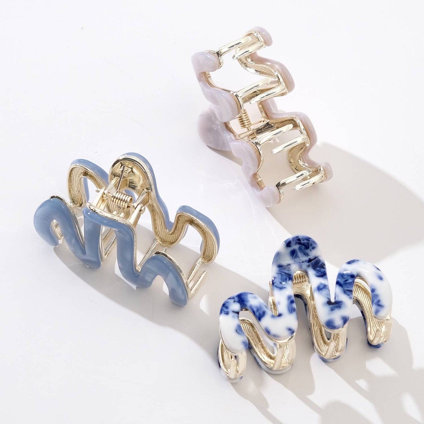 Willow Mini Coastal Metal Squiggle Claw Clip - Mini: Assorted