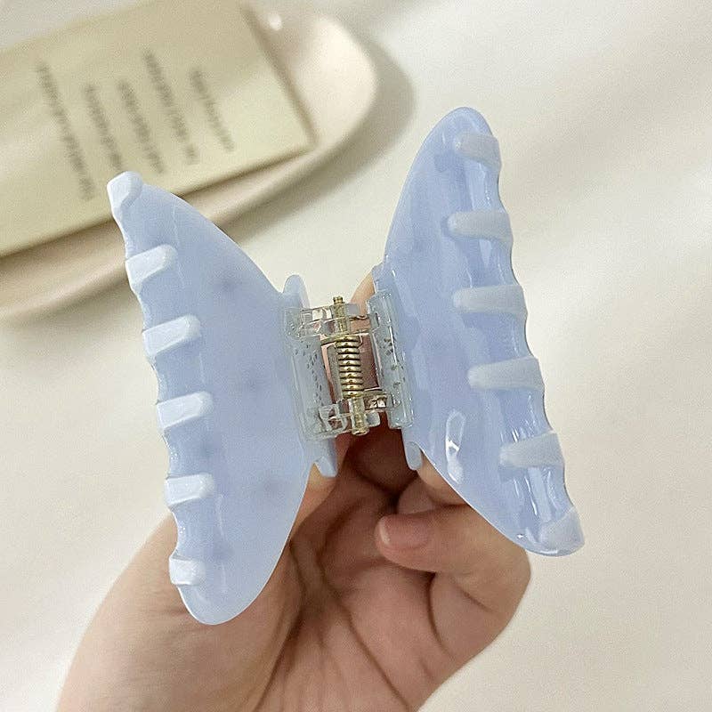 Solid Color Rhinestone Acetate Hair Claw DP25B942: White