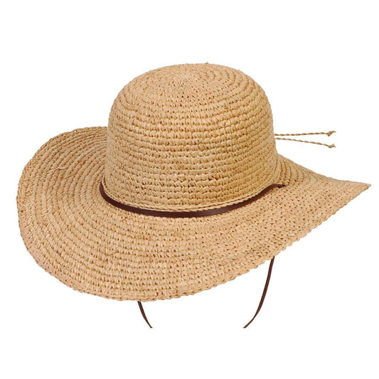 Tuscany Wide Brim Raffia Straw Hat: Natural / One Size