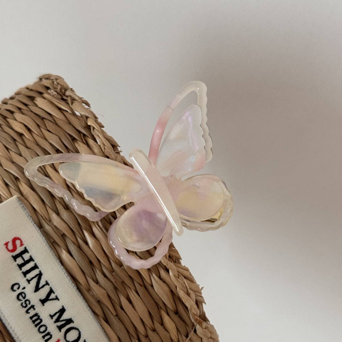Elegant Iridescent Butterfly Acetate Hair Clip DP25E872: C4