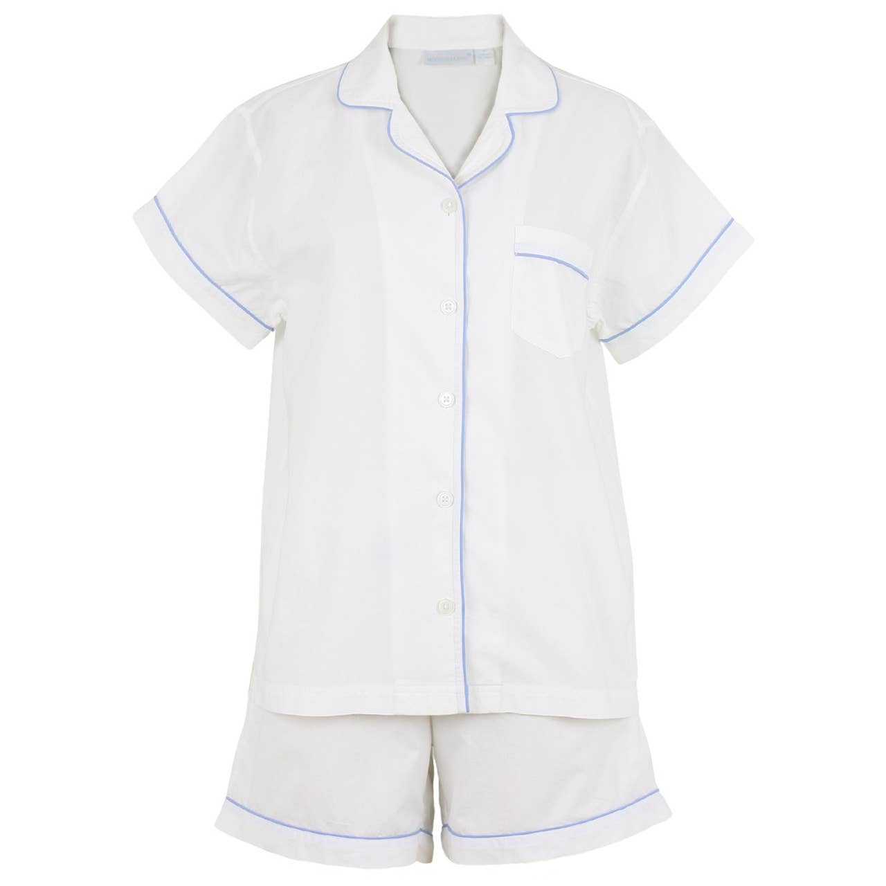 Logan Periwinkle Short Sleeve Shorty Pajamas: S