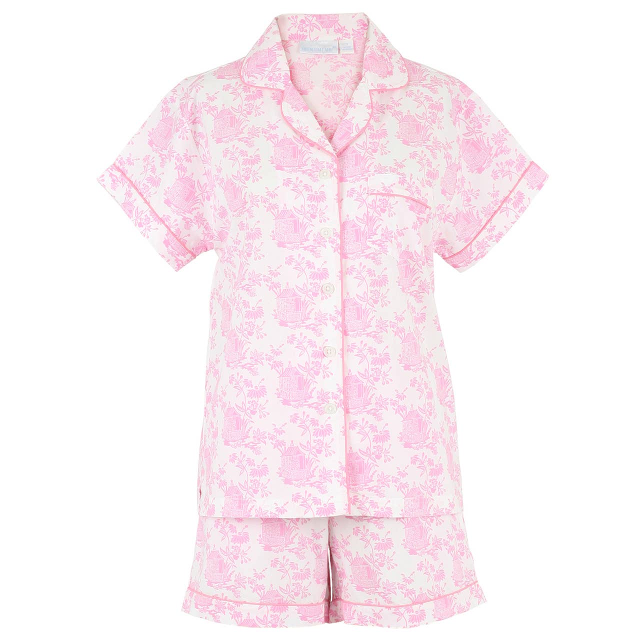 Pagoda Pink Short Sleeve Shorty Pajamas: S