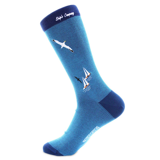 Men’s Sailing Themed Pima Cotton Socks - “Ship’s Company”