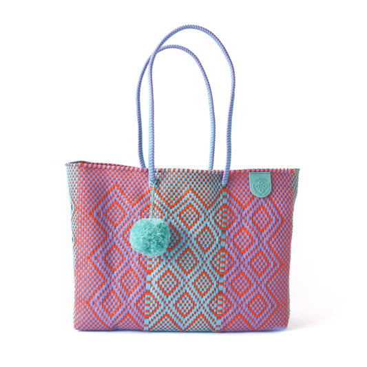 Sunset Woven Plastic Beach Super Tote
