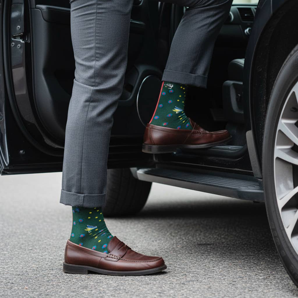 "Keep It Reel" - Fly Fishing Themed Fine Men's Socks