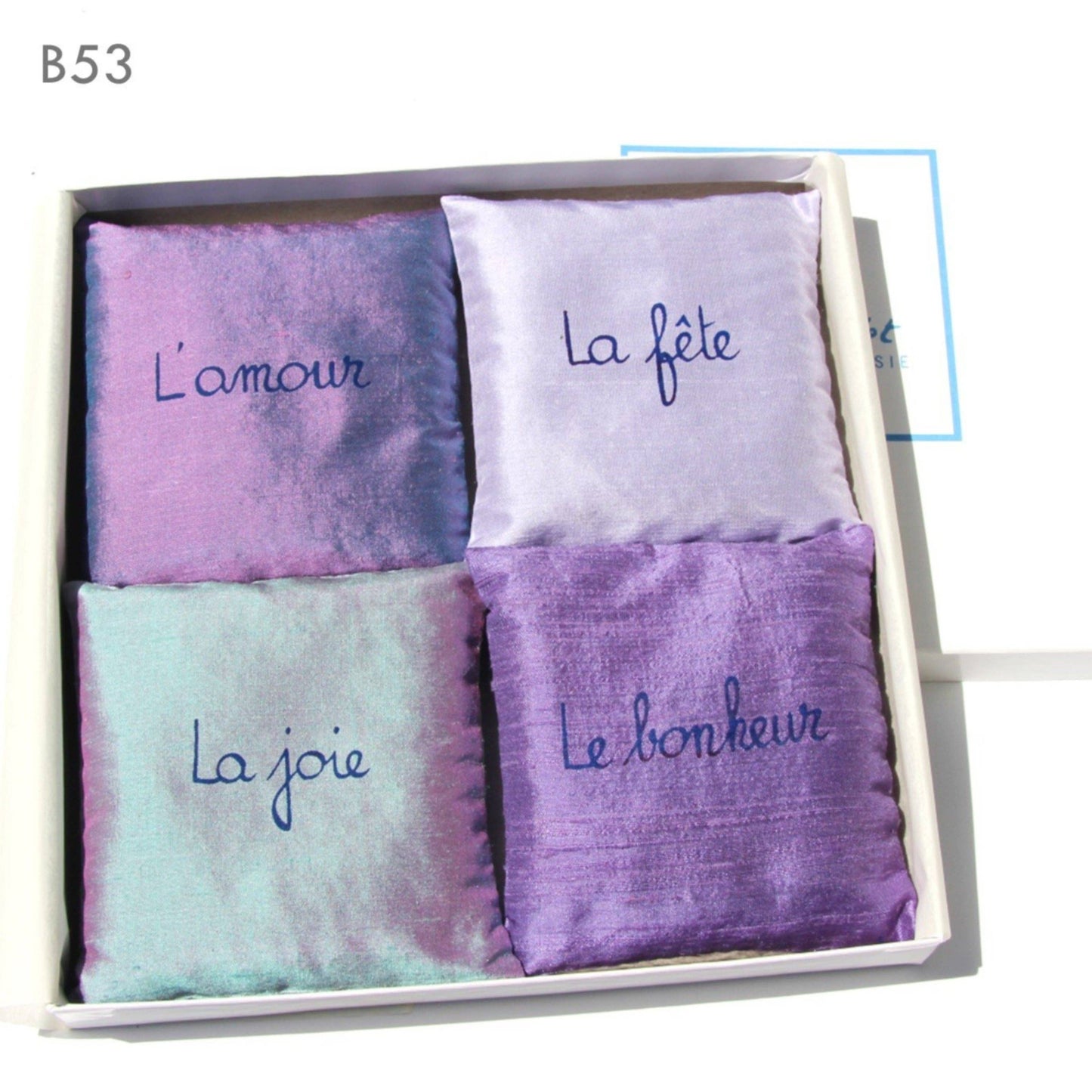 4 silk lavender sachets - 5 color sets - Mothers' Day gift: B45