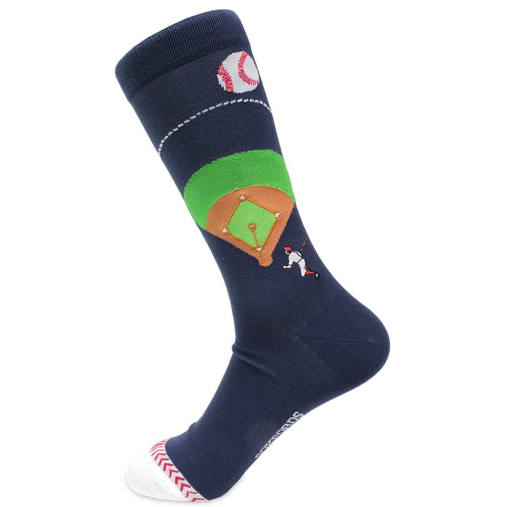 "Batter's Up" - Baseball Themed Fine Men's Socks