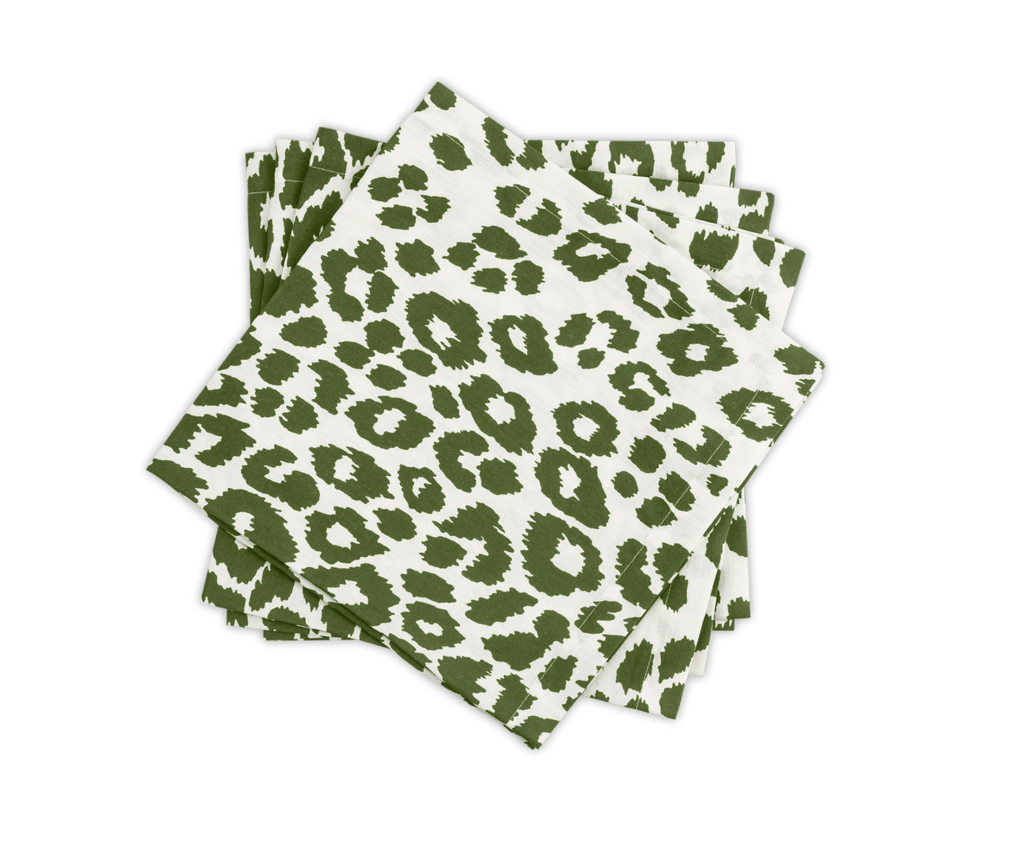 Iconic Leopard Napkin Set of 4 Green