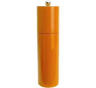 Addison Ross Orange Lacquer Round Column Salt/Pepper Mill Grinder