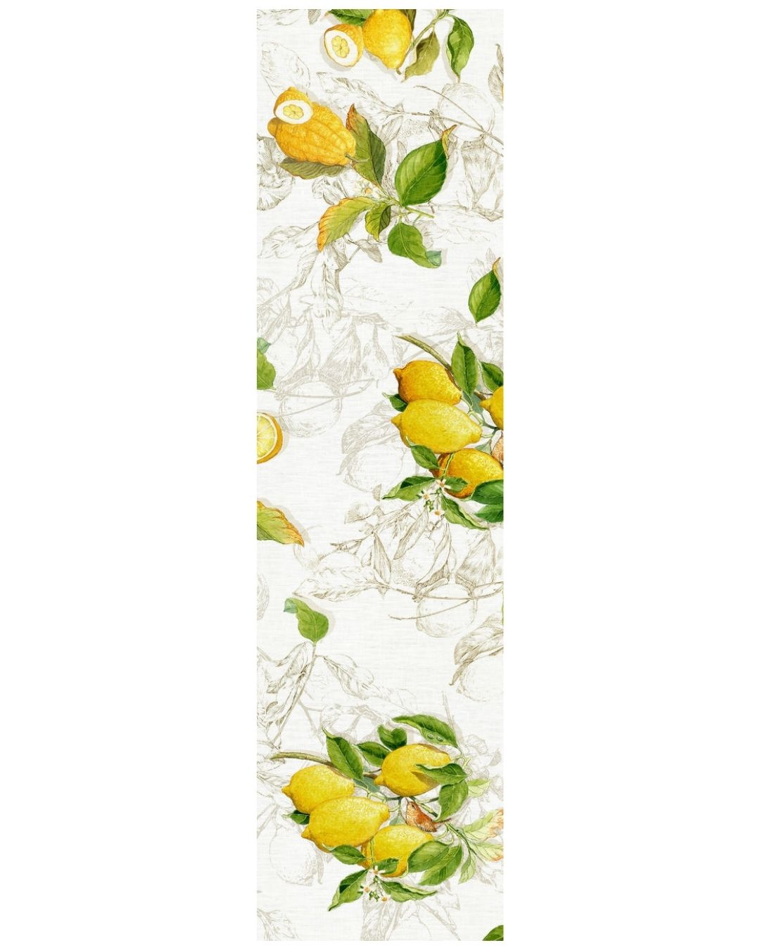 Tessitura Toscana Telerie Limoncello lemon linen table runner