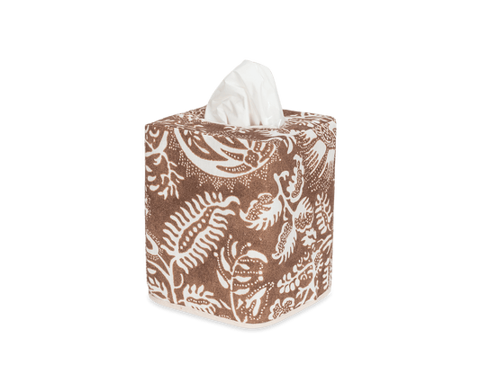 Granada Linen Tissue Box Cover Chestnut