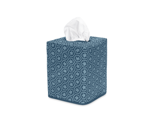 Levi Tissue Box Cover Prussian Blue