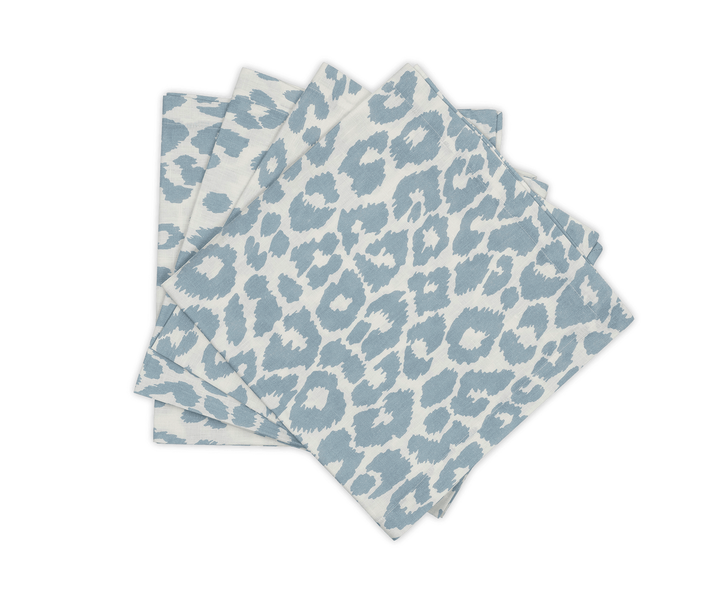 Iconic Leopard Napkin Set of 4 Sky