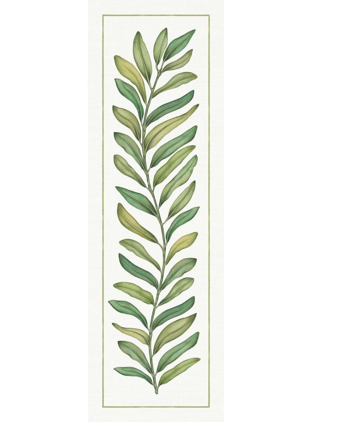 Tessitura Toscana Telerie Tamarindo botanical linen table runner