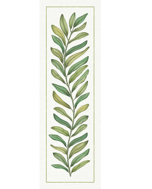 Tessitura Toscana Telerie Tamarindo botanical linen table runner